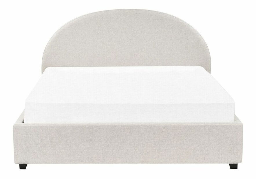 Franciaágy 160 cm Verena (világosbézs) (ágyráccsal és tárolóhellyel)