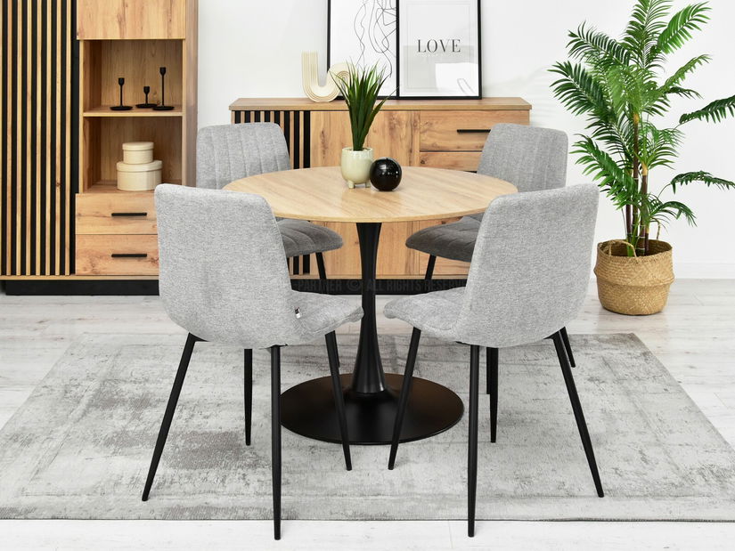 Scaun Mia (gri + auriu)