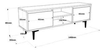 Set mobilier living Arvoiden (Stejar + antracit)