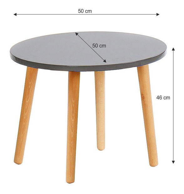 Konferenčný stolík Bazzy 2 (sivá)