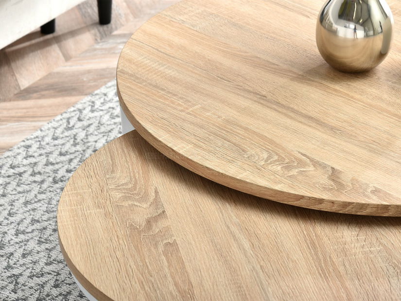 Konferenčný stolík Kolja Zest Xl (sonoma + biela)