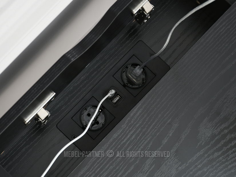 Noćni ormarić Torry (crno drvo + crna)