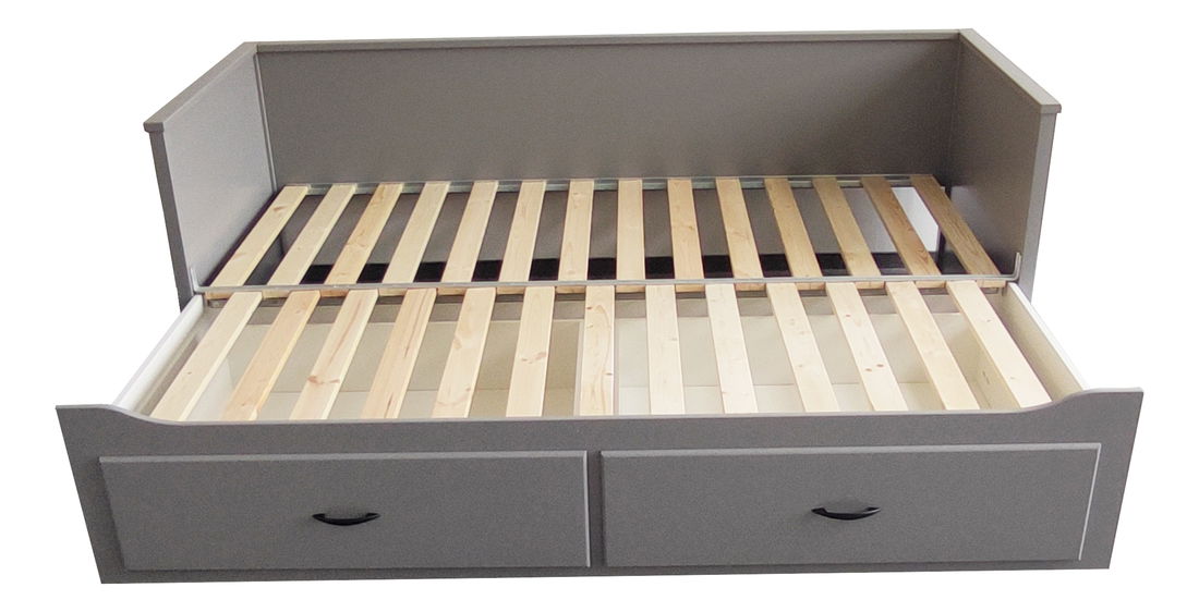 Krevet na razvlačenje Daybed Comfort (S podnicom i prostorom za odlaganje) (siva)