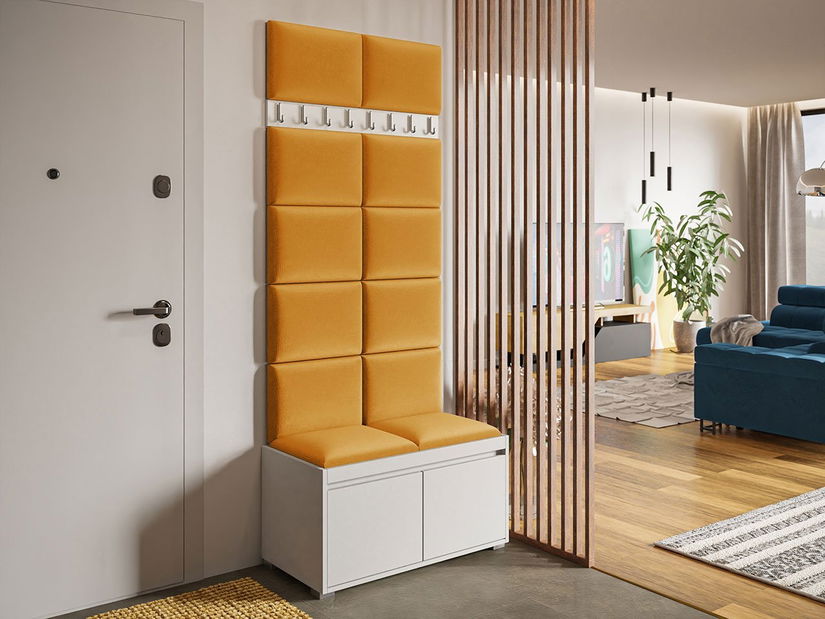 Namještaj za predsoblje Kendora 80 (sa 12 kom. tapeciranih zidnih panela Pazara 40x30) (manila 32)