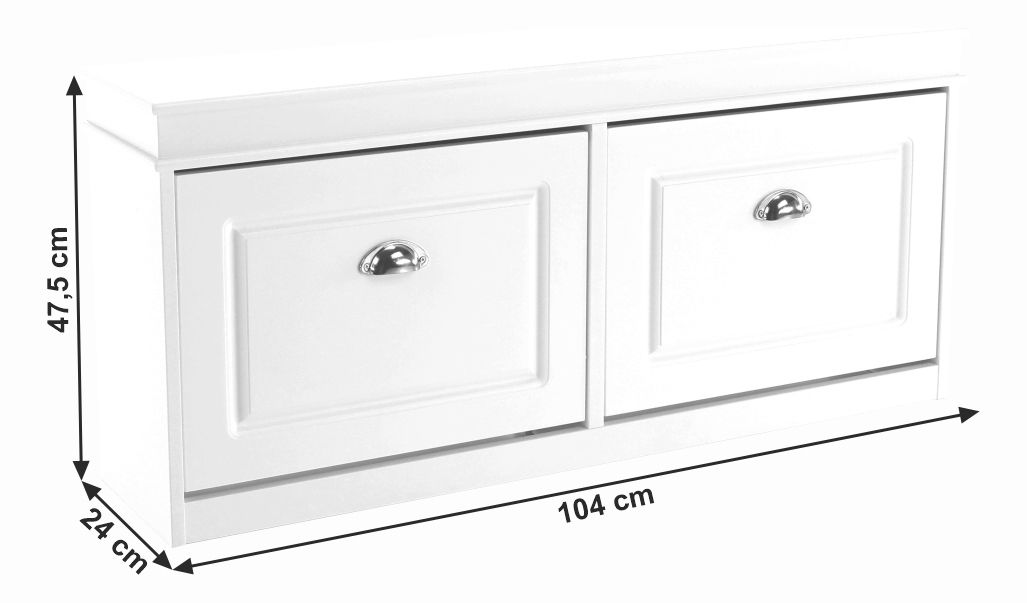 Ormarić za obuću 2 Slebera PC tip 4 (bijela)