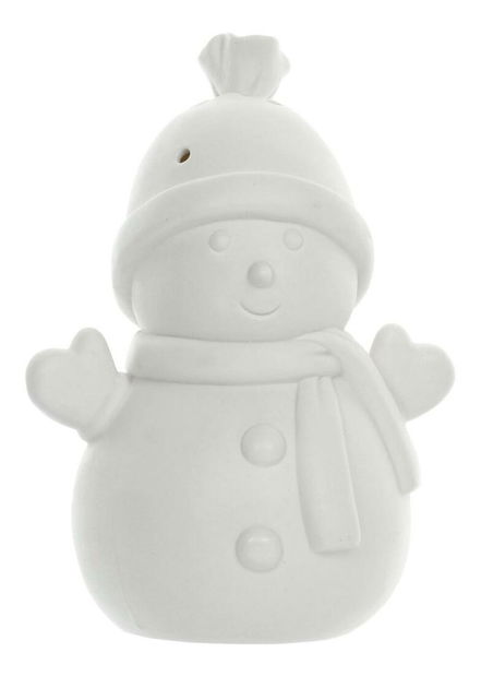 Porcelánový snehuliak s LED svetielkom RXL 415 (biela)
