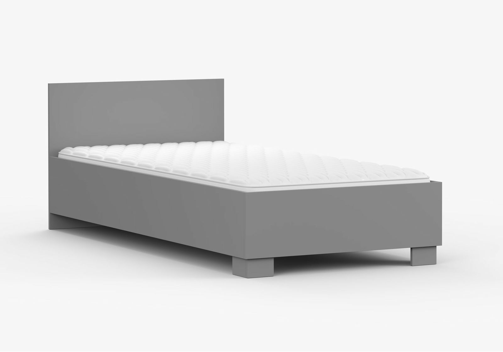 Jednolôžková posteľ 90 cm Oleg II (biela + sivá)