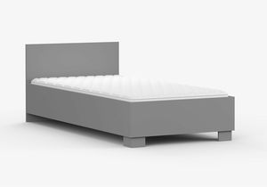 Egyszemélyes ágy 90 cm Oleg II (fehér + szürke)