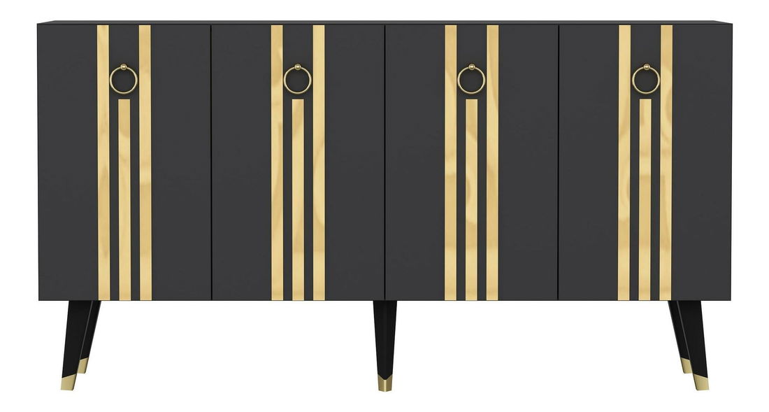 Dulap Pometu (antracit + auriu) 