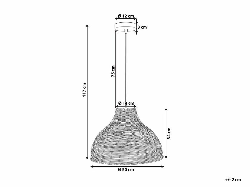 Závesná lampa MOLI (svetlé drevo)