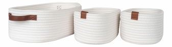 Set de 3 coșuri Jovelia (alb)
