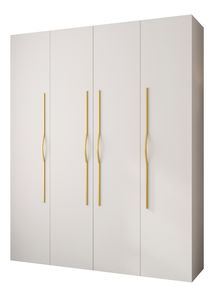 Šatníková skriňa 200 cm Carmela 50-2 (biela + zlatá)