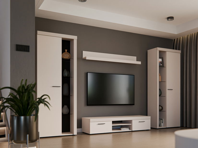 Nappali bútor Rudby XL (bézs) ( világítás nélkül)