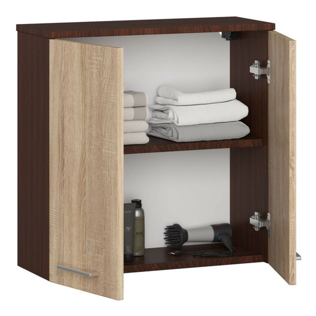 Zidni kupaonski ormarić Farid tip5 (wenge + hrast sonoma)