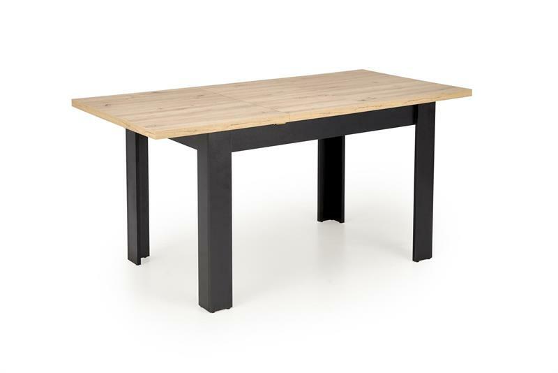 Étkezőasztal Baghira (artisan tölgy + fekete) (4 és 6 fő számára)