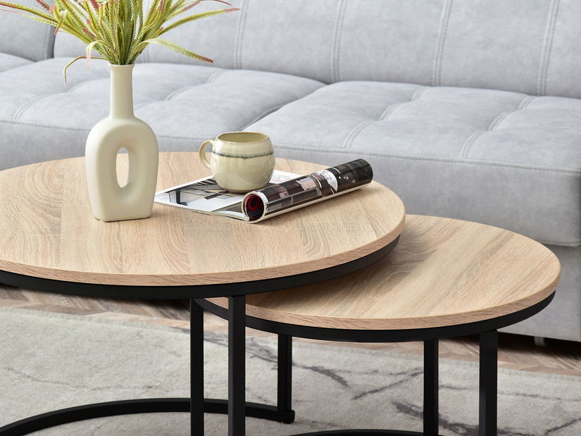 Set 2 măsuțe cafea Novedosa (negru)