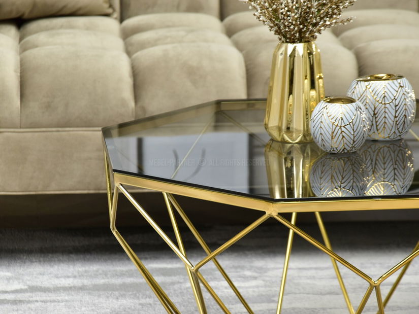 Konferenčný stolík Maltez (zlatá)