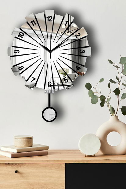 Nástenné hodiny Vlnia 1 (strieborná)