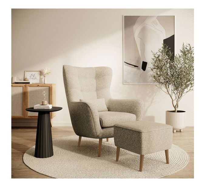 Taburetka Veneza V2 (béžová + buk)