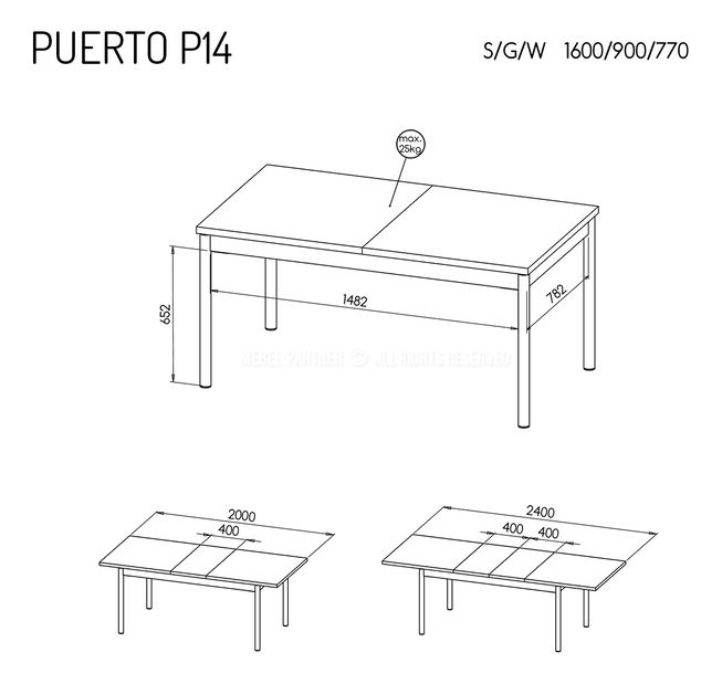 Iroda bútor Presuntos 5 (fekete)