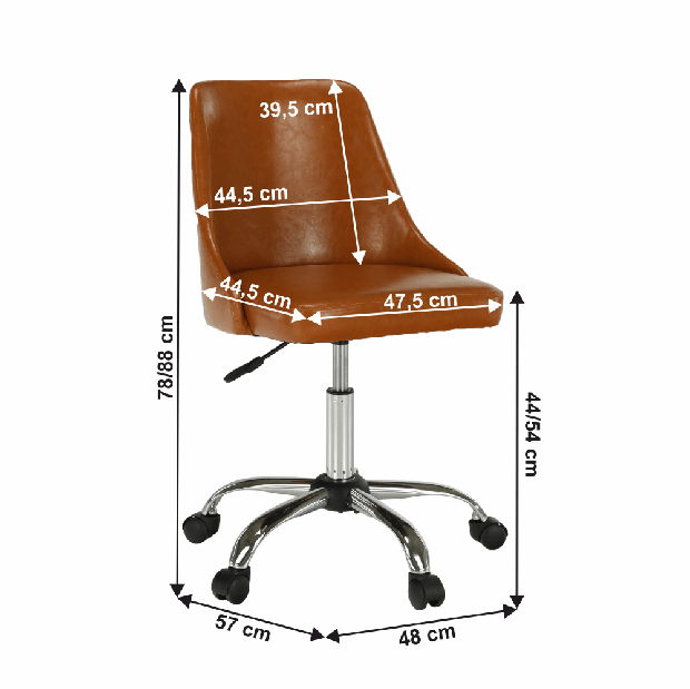 Kancelárske kreslo Edrita (hnedá)