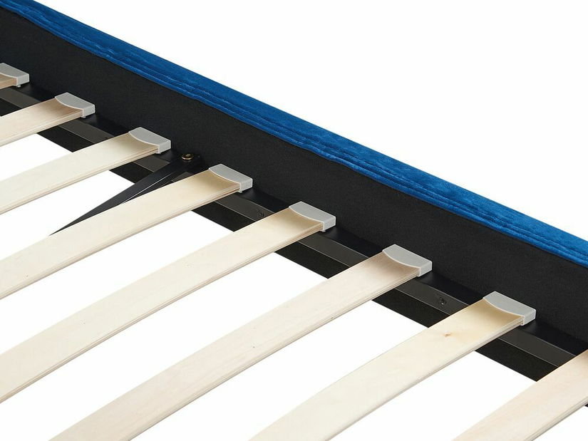Manželská posteľ 160 cm FUTTI (s roštom) (modrá)
