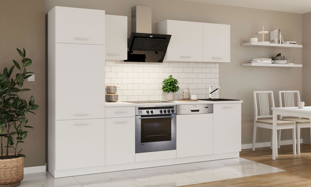 Mobilier bucătărie 270 cm Tonislav alb 270 (alb + alb)