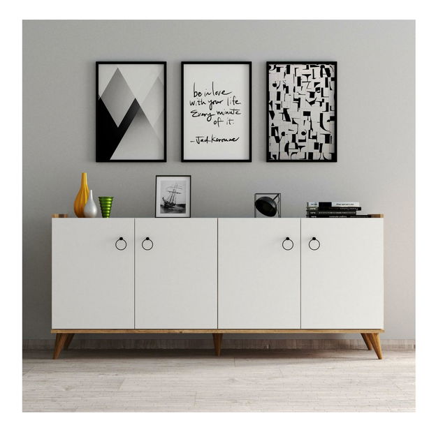 Skrinka Lesetu 1 (biela + borovica atlantická) 