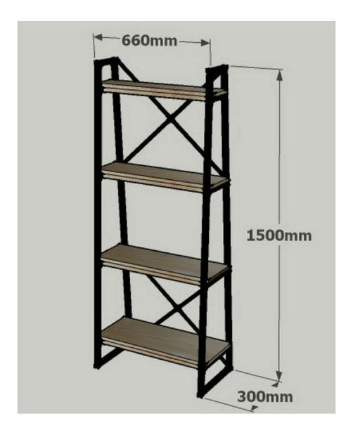 Raft Vikati 1 (stejar zafir + negru) 