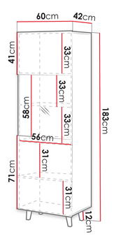 Vitrína Tilda (Antracit)