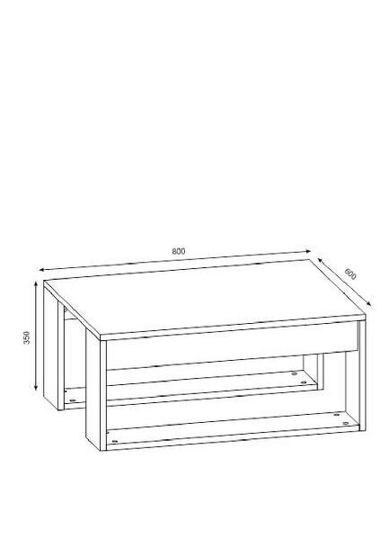 Konferenčný stolík Goral (Biela + Orech)