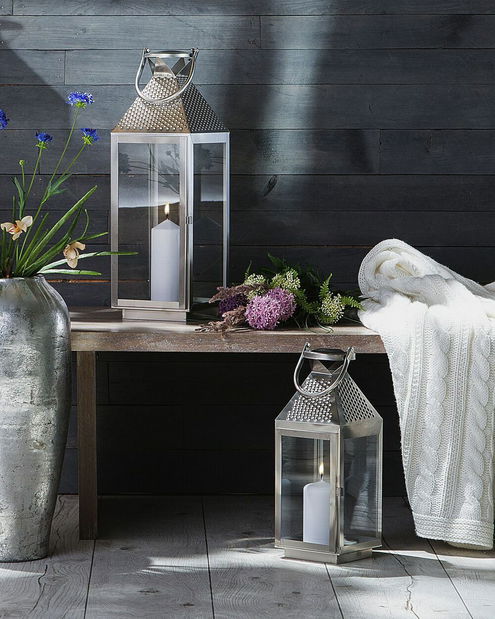 Felinar BAGUIO 55 cm (oțel inoxidabil) (argintiu)