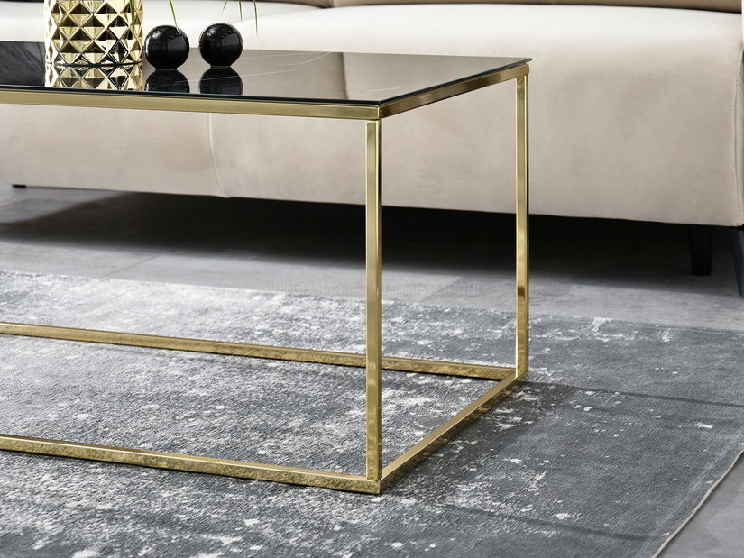 Dohányzóasztal Bella Xl (fekete + arany)