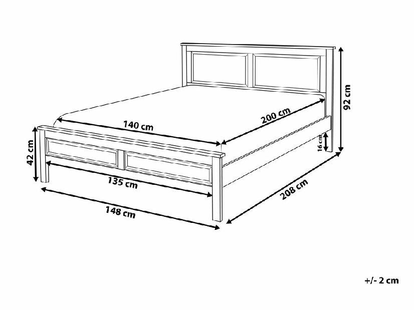 Pat matrimonial 140 cm OLIVE (cu somieră) (albastru)