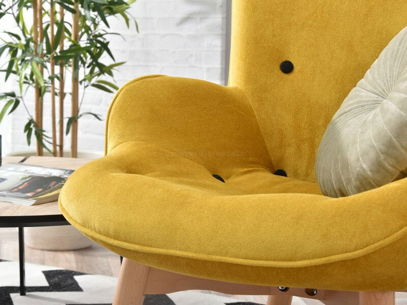 Fotelja Nutri (žuta + bukva)