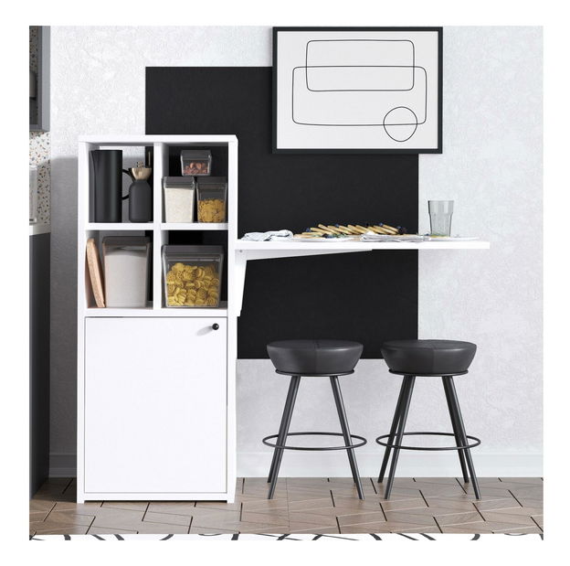 Masă PC Aliex 13 (alb + negru)