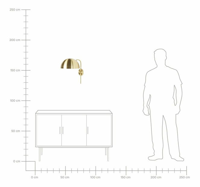 Fali lámpa Wampir (arany) 