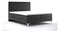 Manželská posteľ Boxspring 160 cm Miror (čierna ekokoža) (s úložným priestorom)