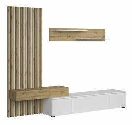 Mobilier living REBOKA (alb + stejar artisan)