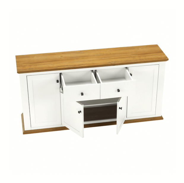 Komód Leoras MZ9 (fehér + grand tölgy)