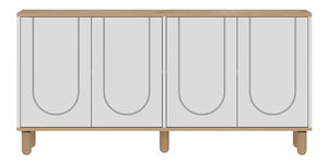 Skrinka Ela (dub zafírový + biela)