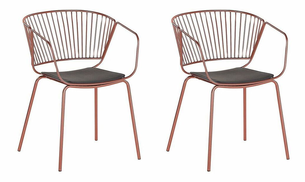 Set 2 buc. scaune de sufragerie RAGOR (cupru)