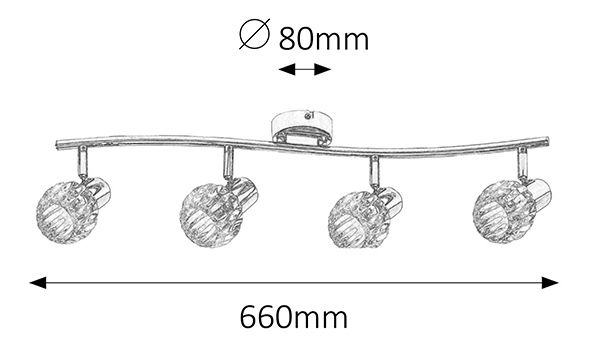 Pontvilágítás Lauren 6094 (króm)