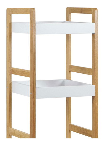 Regál Desear 3 (bambus + biela matná)