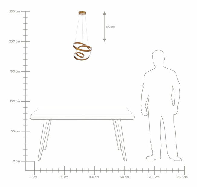 Lustră Wantarium (auriu) 