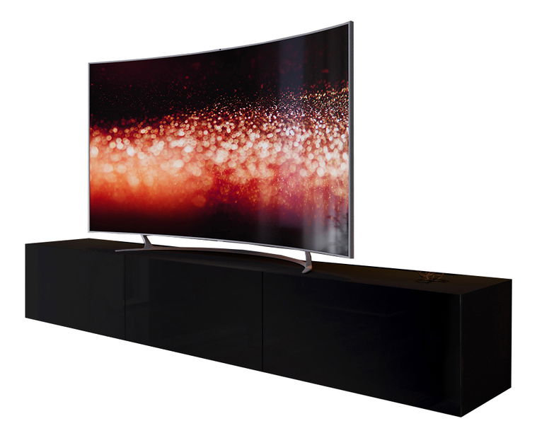 Obývacia stena Brassica (čierna + čierny lesk)