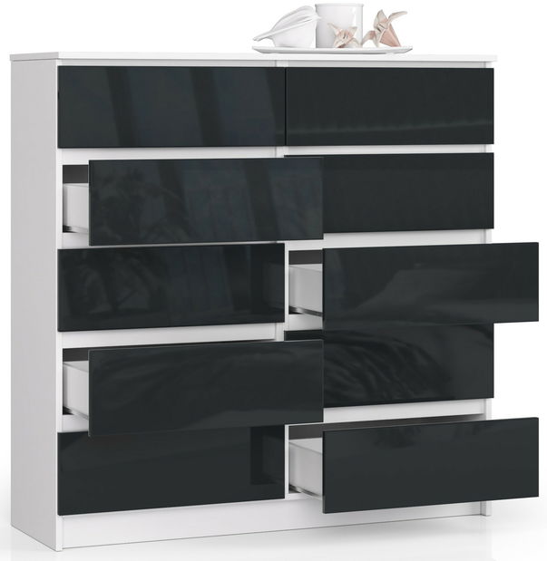 Komoda Kapil III (grafit lesk)