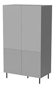 Ormar za garderobu Asania S1 (siva + crna)