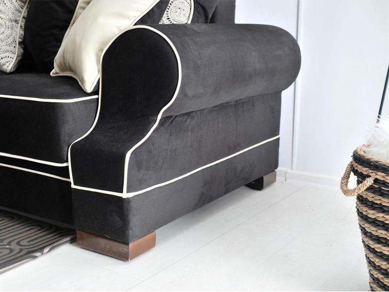 Canapea Canapea trei locuri Taskent (negru)