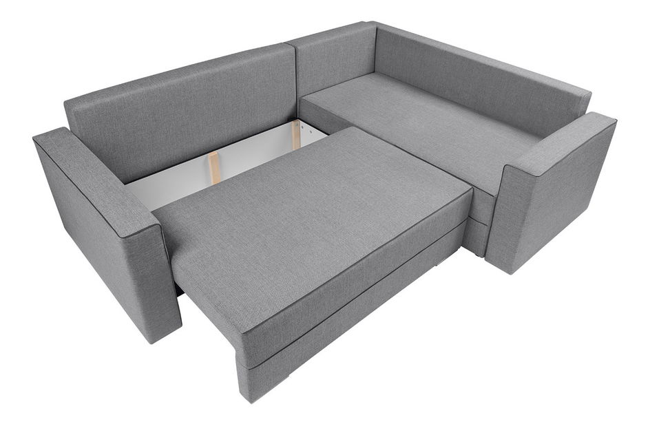 Rohová sedačka BRW Matt Lux 3DL.URC svetlosivá (P)